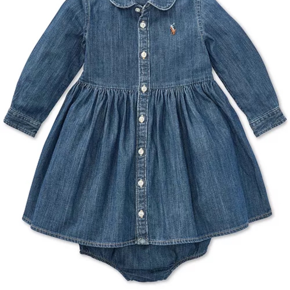 Polo by Ralph Lauren Blue Denim Kids Dress
